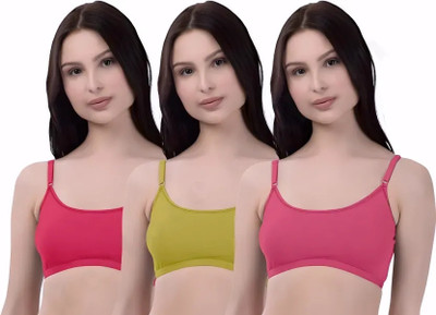 Restore Fashion Style 057 Women Everyday Lightly Padded Bra(Pink, Light Green, Pink)