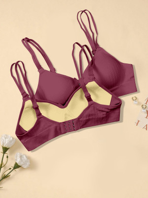 NAGARVEL CREATION B/309-MRN-P01-30 Women Push-up Lightly Padded Bra(Multicolor)