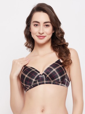 Clovia Women T-Shirt Lightly Padded Bra(Black)