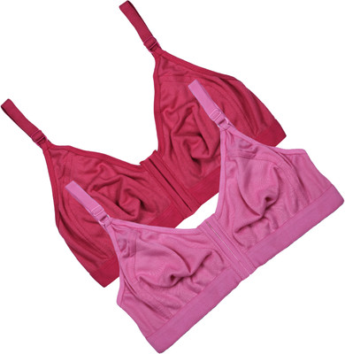 SachiCollecte Primium Quality Front Open Bra for Women in Pack of 2 With Randome Colors. Women Maternity/Nursing Non Padded Bra(Multicolor)