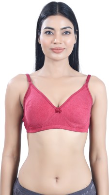 SHOWUP Women's Minimizer Full Coverage Bra Women Everyday Non Padded Bra(Pink)