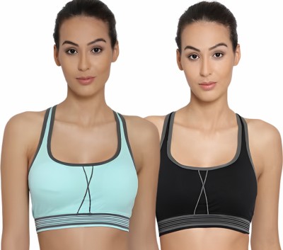 Lugo Imported 15.85 Women Everyday Lightly Padded Bra(Light Blue, Black)