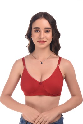 elina Ultimate Comfort Wireless Bra for Women Women Minimizer Non Padded Bra(Maroon)