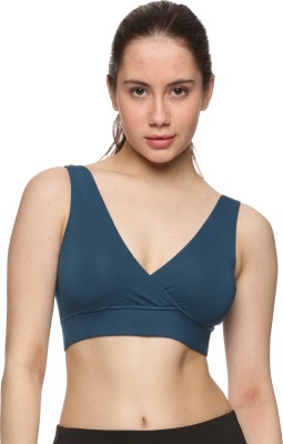 Tailor And Circus Bralette Women Bralette Lightly Padded Bra(Blue)