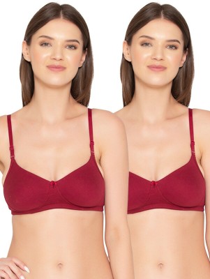 Groversons Paris Beauty Women Full Coverage Non Padded Bra(Maroon)