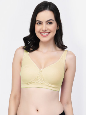 COLLEGE GIRL CG1214 Double Layered Women Sports Non Padded Bra(Beige)