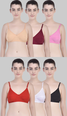 Zivosis Women Full Coverage Non Padded Bra(Multicolor)