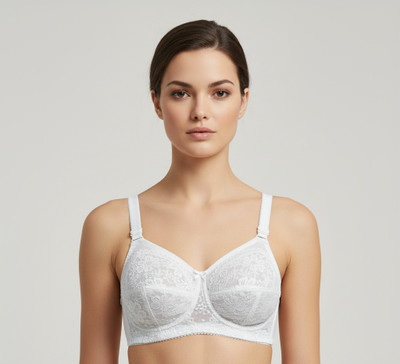 Lovanna fashion Women Full Coverage Non Padded Bra(White)