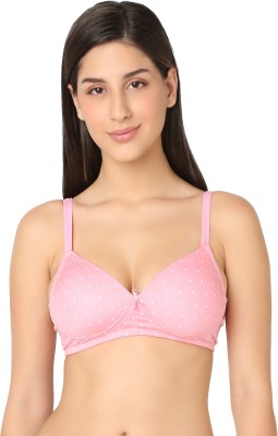 JULIET Women T-Shirt Lightly Padded Bra(Pink)