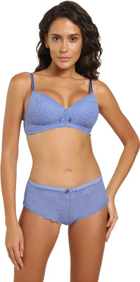 VAN HEUSEN Lace Bra Women Balconette Lightly Padded Bra(Blue)