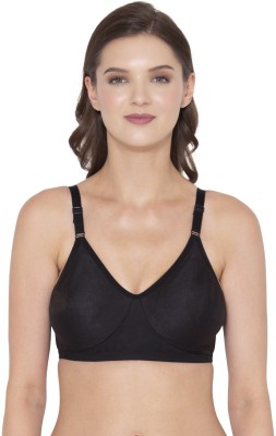 SOUMINIE Souminie Women's Cotton Seamless Bra- Everyday Fit Women Full Coverage Non Padded Bra(Black)