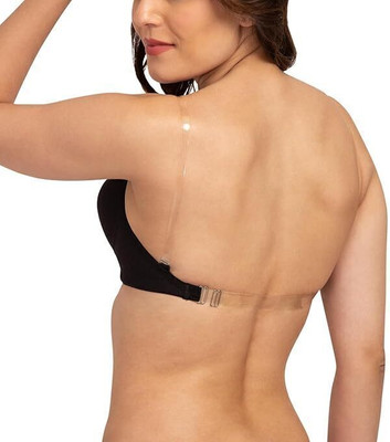 GOZAL Women Plunge Padded Bra Women T-Shirt Lightly Padded Bra(Black)
