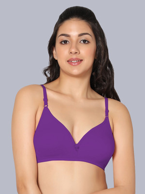 Eden Women T-Shirt Non Padded Bra(Purple)