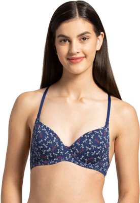 JOCKEY Women T-Shirt Lightly Padded Bra(Dark Blue)