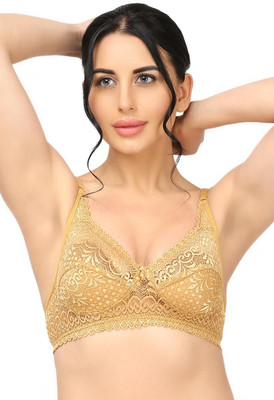 PIKCHA ENTERPRISE PE-DSENT BRA CREAM-05 Women Full Coverage Non Padded Bra(Beige)