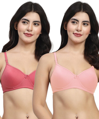 LILY maofcigamMino Women Everyday Heavily Padded Bra(Pink, Purple)