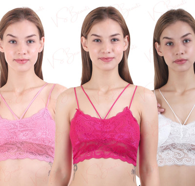 VS Beauti VS Beauti Dream Fit Women's Seamless Strap Padded Bra Women Full Coverage Lightly Padded Bra(White)
