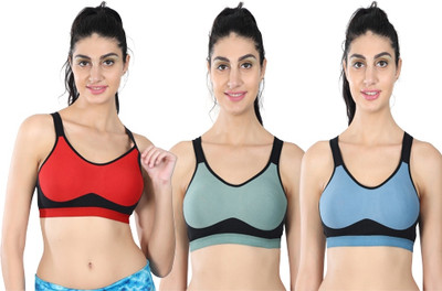 Willyard Women Sports Non Padded Bra(Multicolor)