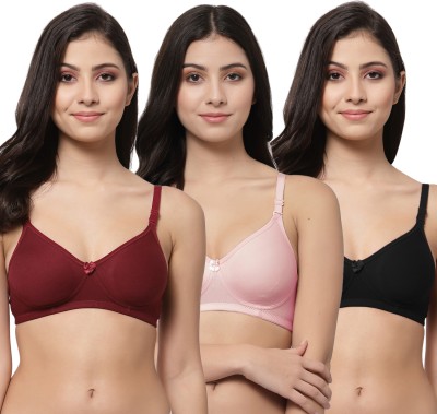 Docare Detachable Strap Women T-Shirt Lightly Padded Bra(Maroon, Pink, Black)