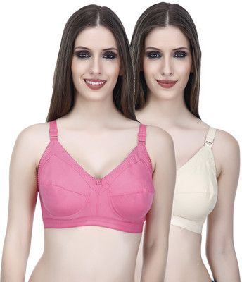 elina Plus Size Comfort Bra for Women Women Full Coverage Non Padded Bra(Multicolor)