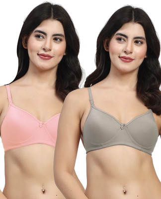 LILY maofcigamMino Women T-Shirt Heavily Padded Bra(Grey, Pink)