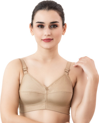 Trylo Features-Non-Padded, Non-Wired, Full Coverage Bra, Fixed And Adjustable Straps Women Full Coverage Non Padded Bra(Brown)