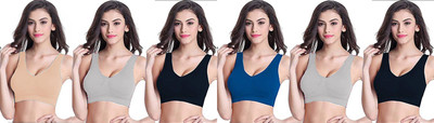Fashocart Women Sports Non Padded Bra(Multicolor)