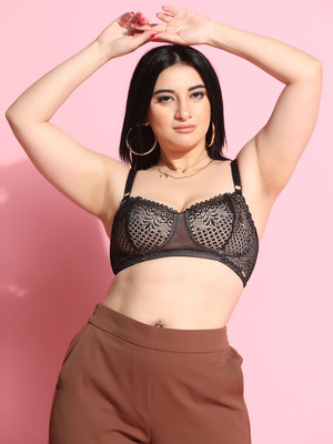 Curvy Love Balconette Women Balconette Non Padded Bra(Black)