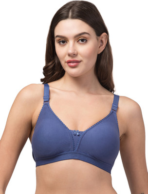 PESHE Full Coverage Non Padded Fancy Bra With Large Women Full Coverage Non Padded Bra(Blue)