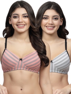 Docare DenimPad Women T-Shirt Lightly Padded Bra(Pink, White)