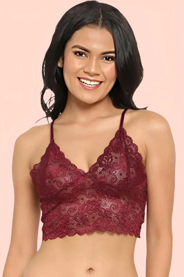 DreamBe Bra Women Bralette Non Padded Bra(Maroon)