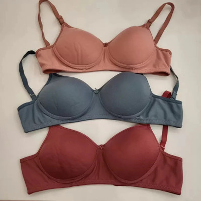 Pearlw Women T-Shirt Lightly Padded Bra(Multicolor)