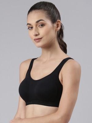 Dollar Missy Wire-Free Moulded Sports Women Everyday Non Padded Bra(Black)