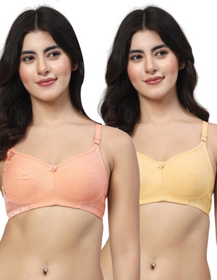 LILY inimad Women Bralette Non Padded Bra(Orange, Yellow)