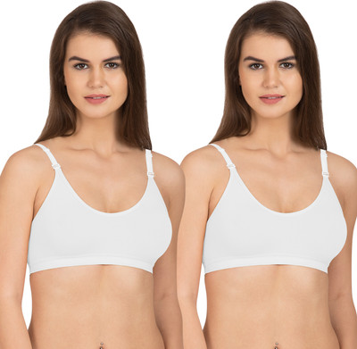 KOMLI Women Sports Non Padded Bra(White)