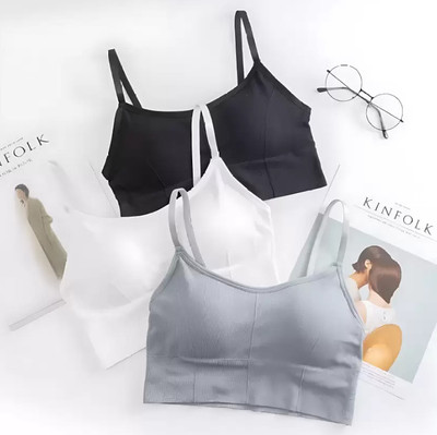 VS Beauti VS Beauti Women's Bralette Lightly Padded Sports Bra Gym Wear Women Cami Bra Lightly Padded Bra(Black, White, Grey)