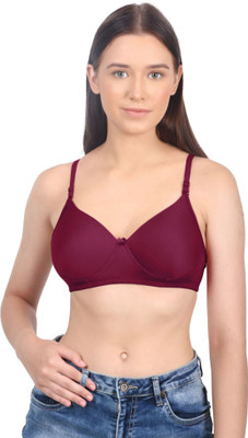 Vanila Women Everyday Lightly Padded Bra(Pack of-1) Women T-Shirt Lightly Padded Bra(Maroon)