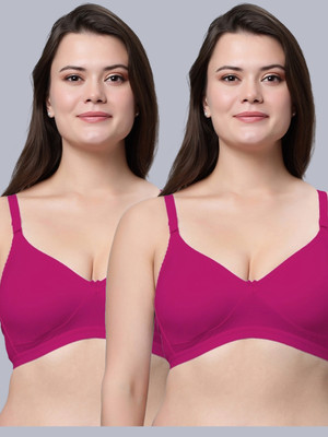 Eden EDENBRA08MAGENTAMAGENTA Women T-Shirt Non Padded Bra(Pink)