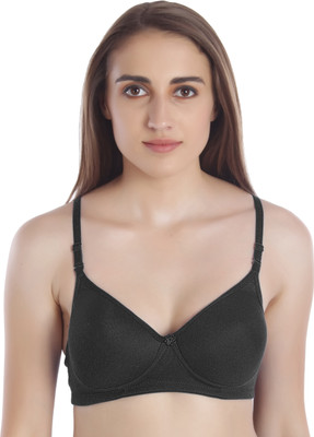 Fashocart Women T-Shirt Lightly Padded Bra(Black)