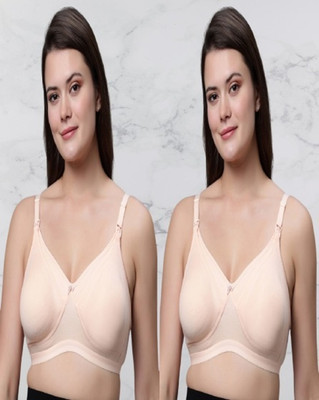 In Care LINGERIE ZOEYTWO Women Maternity/Nursing Non Padded Bra(Orange)