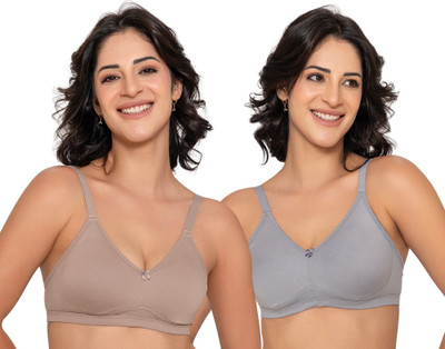 INKURV LAYLA Women Full Coverage Non Padded Bra(Beige, Pink)
