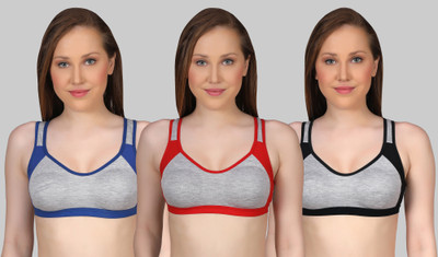Yana Women Sports Non Padded Bra(Multicolor)