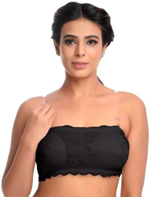 NUDORA Women Bandeau/Tube Lightly Padded Bra(Black)