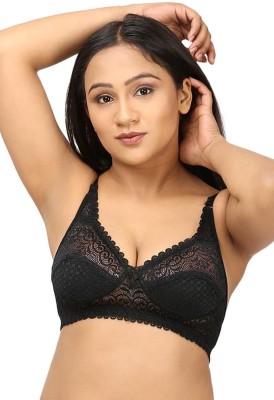 PIKCHA ENTERPRISE PE-DSENT BRA BLACK-01 Women Full Coverage Non Padded Bra(Black)