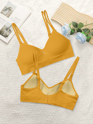 NAGARVEL CREATION D/309-YLLW-P01-34 Women Push-up Lightly Padded Bra(Yellow)