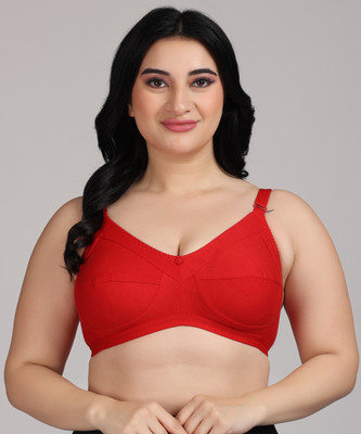 ZIVOK Full Coverage Bra Women Full Coverage Lightly Padded Bra(Red)