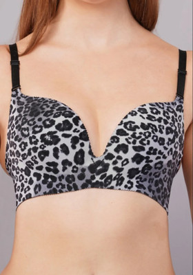 Admond Word Women Comfortable Medium Coverage, Adjustable Straps Pushup Bra for Daily Wear Women Push-up Lightly Padded Bra(Black)