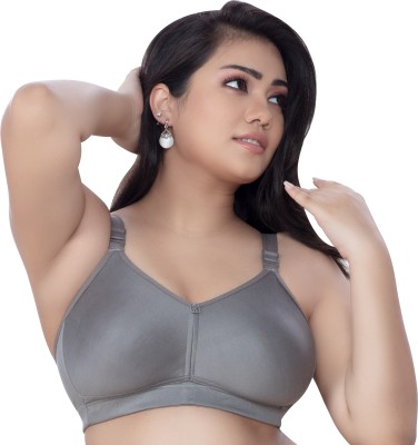 Trylo RIZA T-FIT-38-GREY-D-CUP Women Full Coverage Non Padded Bra(Grey)