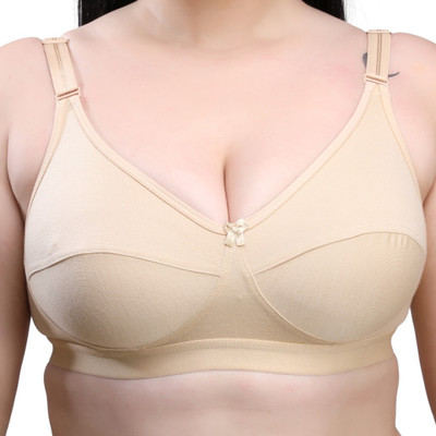 DOLINO Trending Plus Size D Cup Full Coverage Stretchable Bra Women (Beige) Pack Of 1 Women Full Coverage Non Padded Bra(Beige)