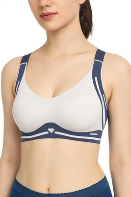 Goness Oripower Lightly Padded | Full Coverage | Non-Wired Seamless Sports Bra Women Sports Lightly Padded Bra(Grey)